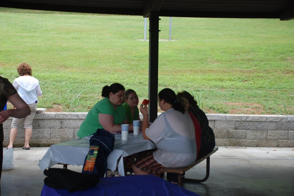 Playing table games at the pavilion