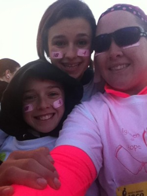 Three young people ready to race!