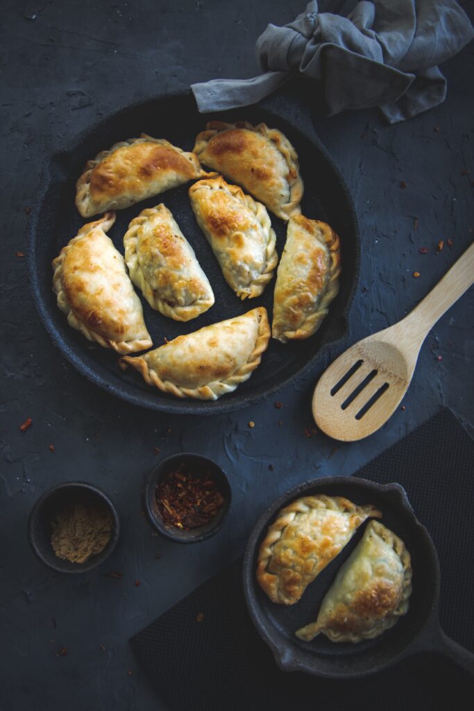 A platter of baked hand pies