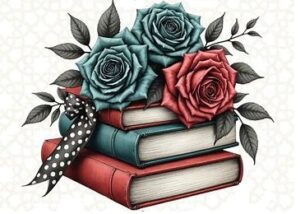 books with flowers